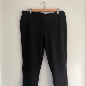 Black Lands End Petite Ponte Ankle Pants 14P